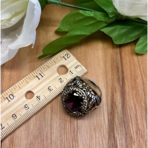 925 Sterling Silver Turkish Vintage Ring Jewelry for Women,NEW,Antique,Handmade - Picture 6 of 6